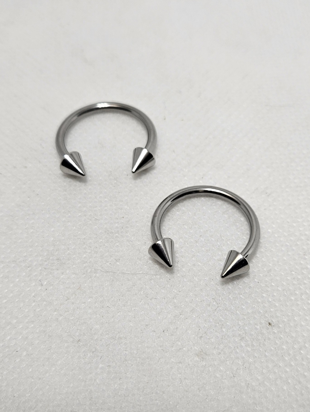 2 Horseshoe Spike Ends 12Gauge - 2.0mm Length 5/8" Body Jewelry Surgical Steel